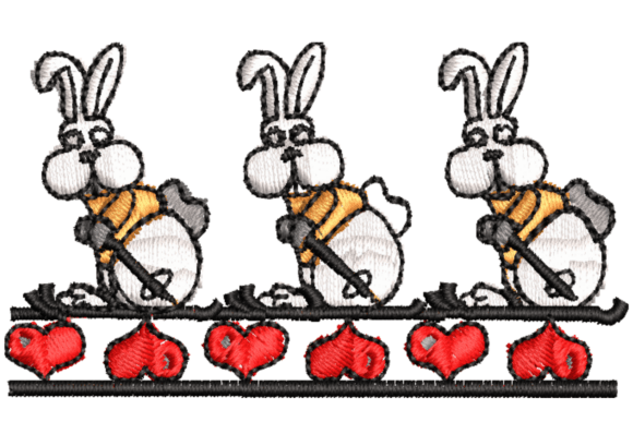 Cute Bunny Border Embroidery Design Review
