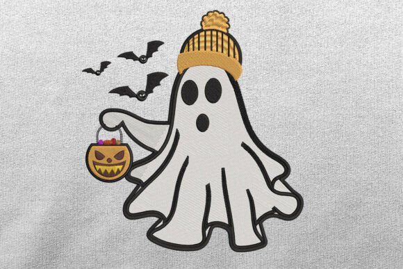 Cute Ghost Embroidery Design Halloween Review