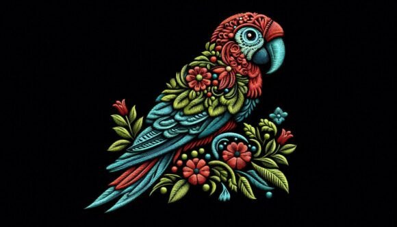 Embroidery Style Parrots: A Designer's Fair Review