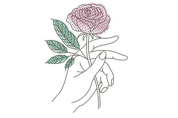 Hand Holding Rose Embroidery Designs Review