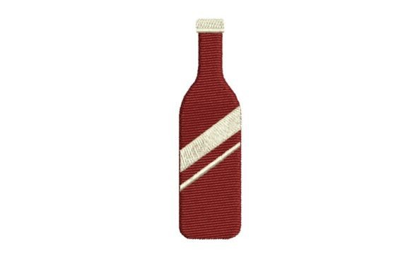 Modern Red Wine Bottle Embroidery Design Review
