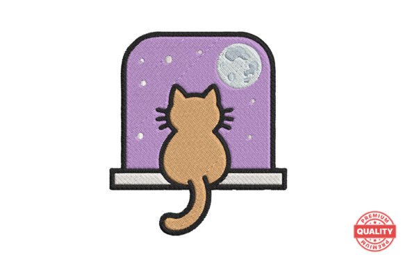 Moonlit Cat Window Embroidery: A Designer's Review