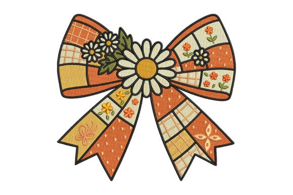 Patchwork Daisy Bow Embroidery Review for Craft Fairs