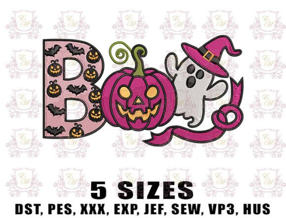 Pink Halloween Boo Embroidery Design Review