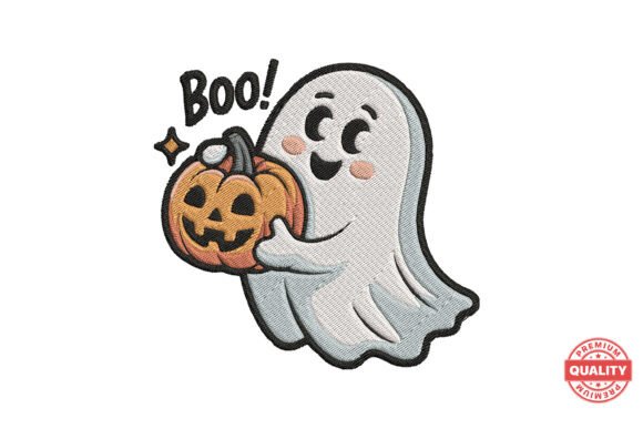 Reviewing Boo Ghost with Pumpkin Embroidery for Boutique Drops