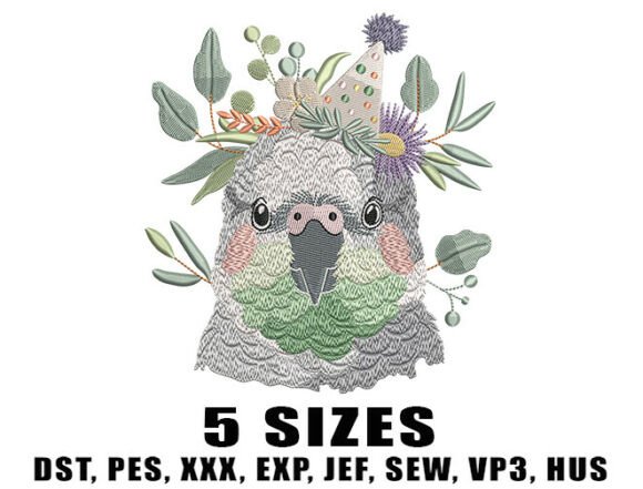 Reviewing Party Parrot Embroidery for Etsy Shops