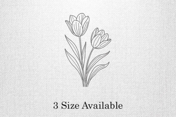 Reviewing the Tulip Flower Outline Embroidery File