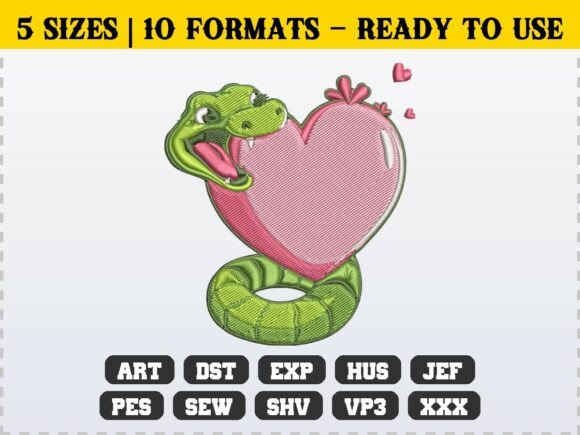 Snake Heart Valentine Embroidery Design Review
