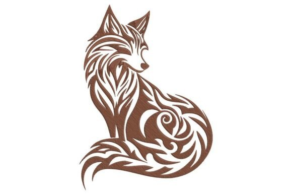 Tribal Fox in Brown Embroidery Design Review